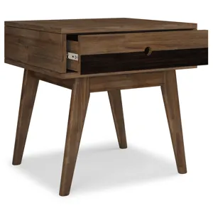 Clarkson - End Table - Rustic Natural Aged Brown
