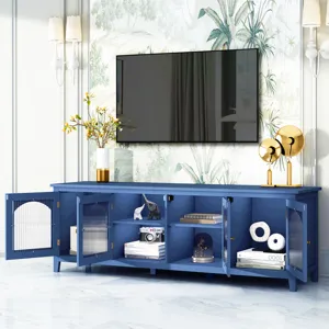StylishTVcabinet Entertainment CenterTV Stand, TVconsoletable, Media Console, Solidwood Frame, Chang