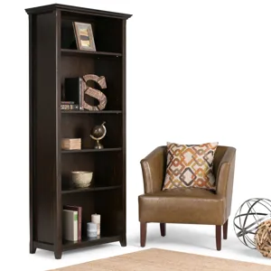 Amherst - 5 Shelf Bookcase - Hickory Brown