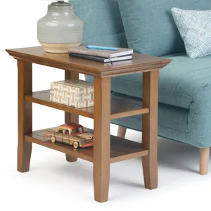 Acadian - Narrow Side Table - Light Golden Brown
