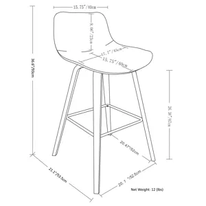 Randolph - Bentwood Counter Height Stool (Set of 2) - Stone Grey