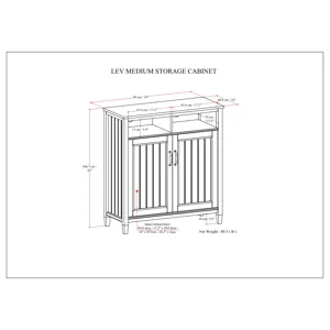 Lev - Medium Storage Cabinet - Smoky Brown