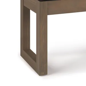 Milltown - Footstool Small Ottoman Bench - Distressed Brown