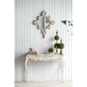 Saison Slimline Console Table, For Hallway Living Room Bedroom - Whitewash