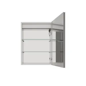 26X20\" Bathroom Medicine Cabinet With LED Mirror, Anti-Fog, Waterproof, 3000K~6000K Single Door Lig