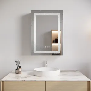 26X20\" Bathroom Medicine Cabinet With LED Mirror, Anti-Fog, Waterproof, 3000K~6000K Single Door Lig