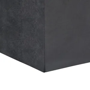 Rockwood - Cube Storage Ottoman with Tray - Distressed Black