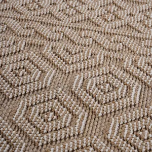 6\' x 9\' Geometric Indoor / Outdoor Area Rug - Mocha