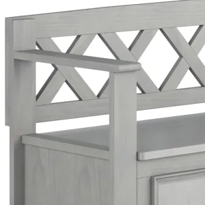 Amherst - Entryway Storage Bench - Fog Grey