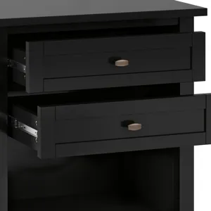 Warm Shaker - Bedside Table - Black