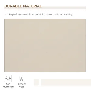 Outsunny - 12\' x 8\' Retractable Awning Patio Awnings Sun Shade Shelter With Manual Crank Handle, 2