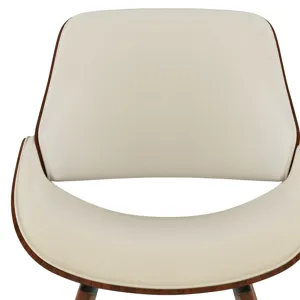 Malden - Bentwood Dining Chair with Wood Back - Natural / Dark Bown