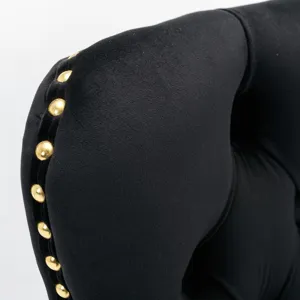 Thick Golden Swivel Velvet Barstools Adjusatble Seat Height From 27-35\", Modern Upholstered Bar Sto