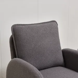 Modern Sherpa Upholstered Accent Chair, Comfortable Living Room Armchair, Lounge Chair For Bedroom, 