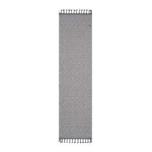 Guros - 2\' x 8\' Geometric Indoor / Outdoor Area Rug - White