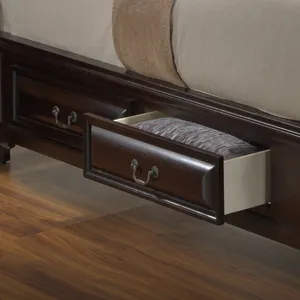 Lavita - G8875E-QB5 Queen Storage Bed - Cappuccino