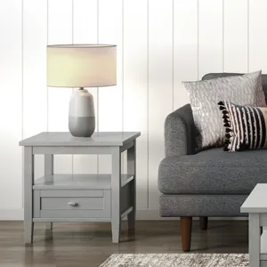 Warm Shaker - End Table - Fog Grey