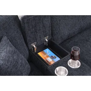 Gina - Sectional Sofa With Ottoman - Black