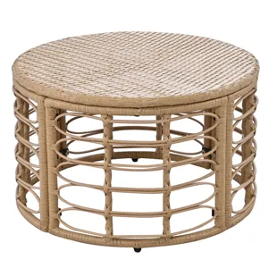 7 Pieces Outdoor Patio Furniture, All-Weather Rattan Sectional Sofa Set With Thick Cushions And Pill