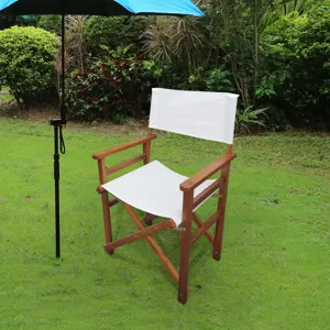 Folding Director Chair Canvas (Set of 2) - White