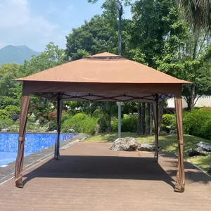 Outdoor 11X 11Ft Pop Up Gazebo Canopy With Removable Zipper Netting, 2 Tier Soft Top Event Tent, Sui