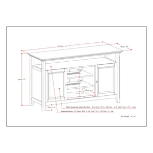 Amherst - TV Media Stand - Fog Grey