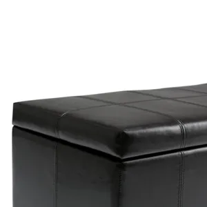 Dover - Storage Ottoman Bench - Midnight Black