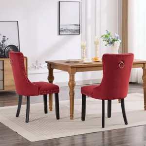 Classic Velvet Dining Chairs, High-End Tufted Solid Wood Contemporary Velvet Upholstered Dining Chai