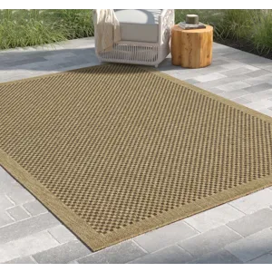 Earth - 2\'7\" X 7\'3\" Polypropylene Indoor / Outdoor Area Rug - Jute / Mocha