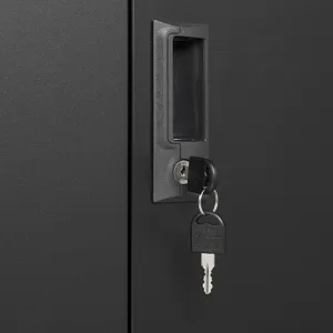 Metal Storage Cabinet With Locking Doors And Adjustable Shelf, Folding Filing Storage Cabinet, Foldi