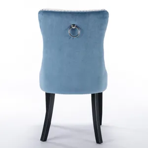 Nikki - Modern, High-End Tufted Solid Wood Contemporary PU And Velvet Upholstered Dining Chair With 