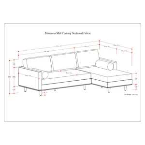 Morrison - Right Sectional Sofa - Mist Grey