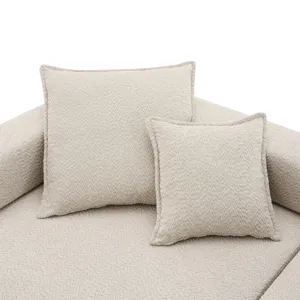 Oversized Modular Sectional Sofa, Luxury Boucle Floor Couch Set, Convertible Sleeper Couch, Spacious