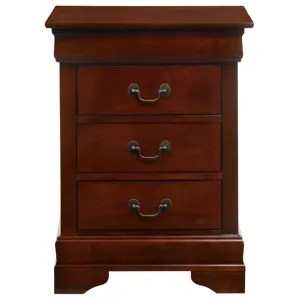 Louis Phillipe - G3100-3N 3 Drawer Nightstand - Cherry