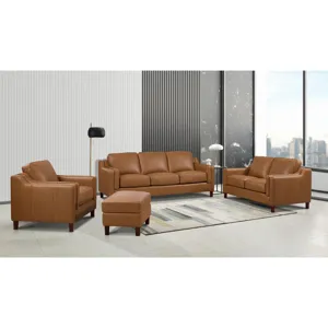 Bella - Leather Sofa - Cognac