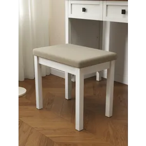 Farmhouse Makeup Vanity Desk With Adjustible LED Lighted Mirror And Charging Station For Bedroom, Dr