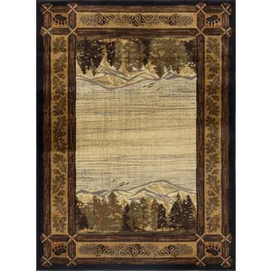 Nature\'s Nest - GC_CBL3009 Multi 2\' x 7\' Lodge Area Rug