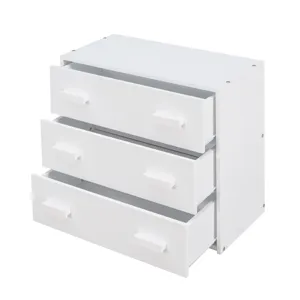 Twin Size Loft Bed With Cabinet And Shelf - White