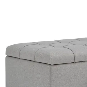 Sienna - Storage Ottoman Bench - Dove Grey