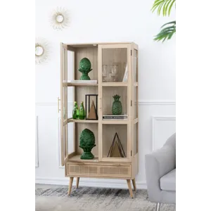 Tall Wooden Cabinet - Brown