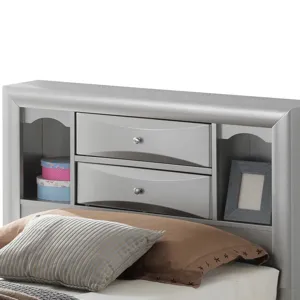 Marilla - G1503G-TSB3 Twin Storage Bed - Silver Champagne