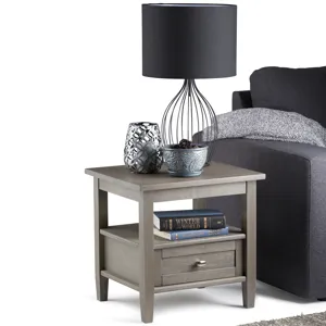 Warm Shaker - End Table - Farmhouse Grey