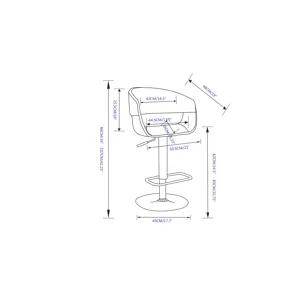 Lowell - Adjustable Swivel Bar Stool - Blue