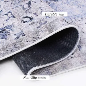 2\' x 3\' Machine Washable Area Rugs, Low-Pile, Non-Slip, Non-Shedding, Foldable, Kid & Pet Friendly