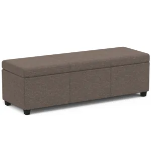 Avalon - Extra Large Storage Ottoman Bench - Fawn Brown