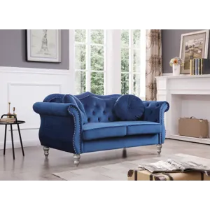 Hollywood - G0661A-L Loveseat - Navy Blue