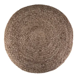 Lydia - Round Pouf - Navy / Natural