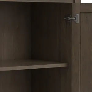 Ela - Wide Storage Cabinet - Smoky Brown