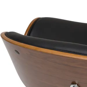 Marana - Bentwood Adjustable Swivel Bar Stool - Black