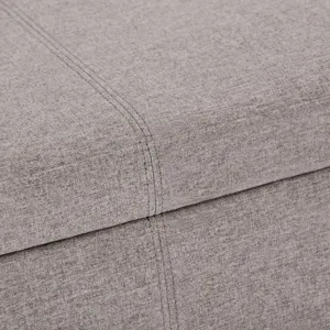 Avalon - Storage Ottoman Bench - Cloud Grey